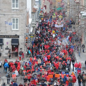 Another bird's eye view atop the Saint Louis Gate in the Ramparts, this time looking toward the old town.
