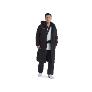CHAQUETA LARGA ACOLCHADA NEGRA