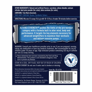 Altered Strength Pre Workout with Nootropics