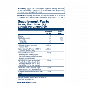 Mycrobiome Prebiotic Supp Facts