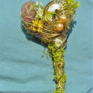 Herz Anstecker gr&uuml;n