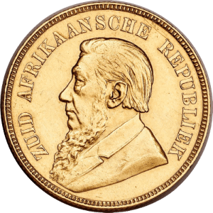 Kruger Pond gold coin obverse - rare South African gold coin buyers LMB Jewellery Johannesburg