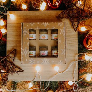 Zestaw miodów 6x50g śnieżynki