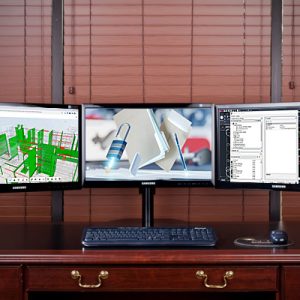 Multi Monitor QS3 CAD Workstation