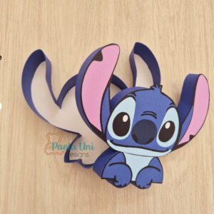 Archivo para recortar y armar caja en forma de stitch PDF SVG STUDIO