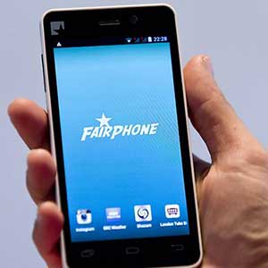 Modular electronics such as this smartphone can reduce e-waste burdens by making it possible to reuse still-functional components when a device goes down. Photo courtesy of Fairphone