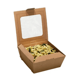 Bioflute Hinged Medium Box With Window (x250) 150x150x59mm