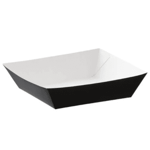 5" Black Burger Tray - 165x155x40mm (4x125)