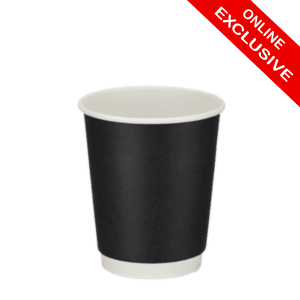 8oz Black Double Wall Cup (x500) - Website Exclusive
