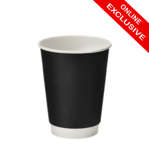 12oz Black Double Wall Cup (x500) - Website Exclusive