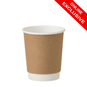 12oz Plain Kraft (Brown) Double Wall Cups (x500) - Website Exclusive