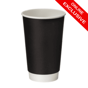 16oz Black Double Wall Cup (x500) - Website Exclusive