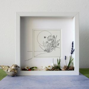 Zwart witte Pentekening Wilde Hyacint - Fannie Coenen