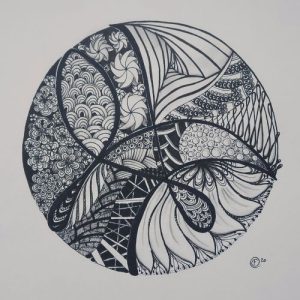 Mandala Zentangle Flower_ Fannie Coenen