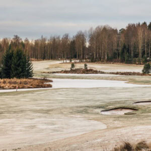 Frost on a golf course