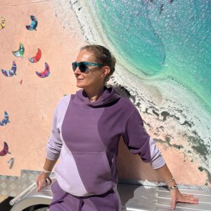 Sweat capuche parme - Oblik Paris