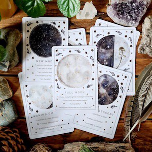 moon phase affirmation cards