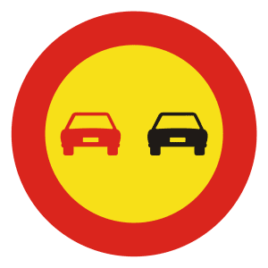 adelantamiento prohibido