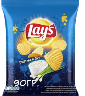ЧИПСЫ LAY`S MAX СМЕТАНА/ЛУК 90Г