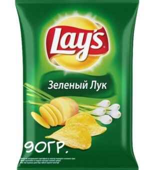 ЧИПСЫ LAY`S ЗЕЛЕНЫЙ ЛУК 90Г