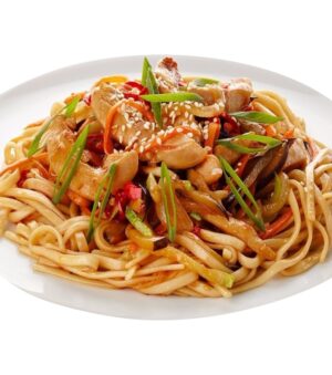 Лапша "Удон" с курицей и соусом терияки  вес нетто  250 гр.+/- 5 гр.