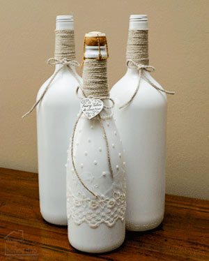 painted wine bottles