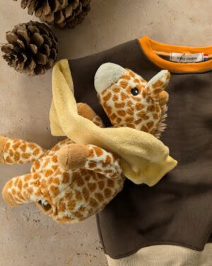 Sweat enfant 4 ans , molleton chocolat - Création artisanale unique
