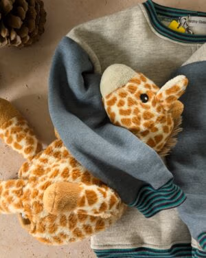 Sweat enfant 4 ans , molleton gris  - Création artisanale unique