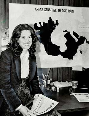 A photo of Adèle Hurley from October 1981 as she worked to set up operations at the CCAR. Photo by Colin McConnell for the Toronto Star