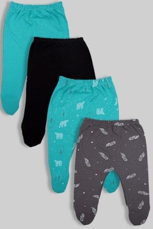 רביעיית רגליות פלנל - דובים נוצות חלק (3-18 חודשים)