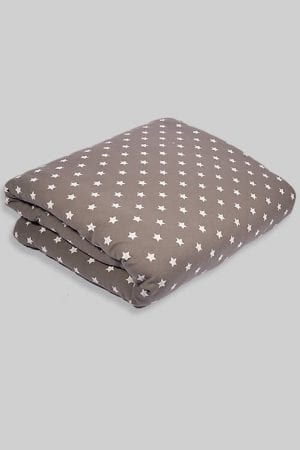 שמיכת מילוי לתינוקות - בסיס אפור כוכבים