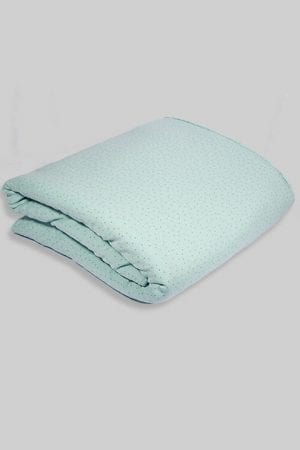 שמיכת מילוי לתינוקות - בסיס ירוק נקודות