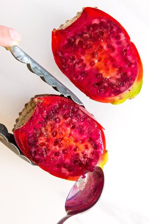 Halved prickly pear