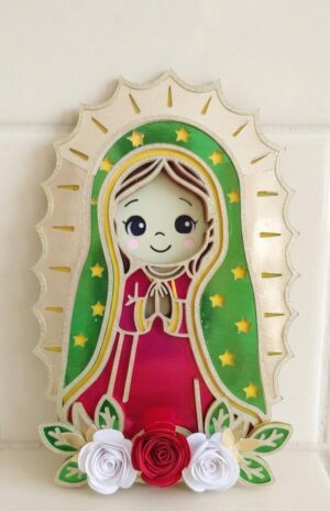 Archivo para recortar y armar virgen en capas