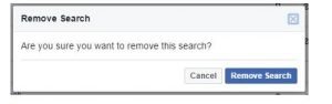 How to remove facebook search bar history 
