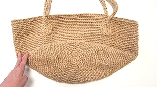 【編み物】麻バッグ試作品・完成しましたー