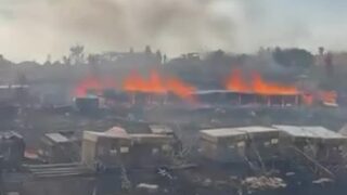 DENİZLİ’NİN TAVAS İLÇESİNDE ÇIKAN YANGINDA ÇOK SAYIDA ARI KOVANI YANARKEN, KOVANLARDAKİ ARILAR TELEF OLDU.