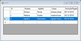 Como seleccionar toda una fila de un Datagridview