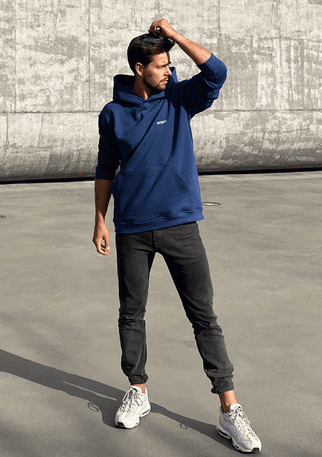 Bluza kangurka unisex ILM monaco blue