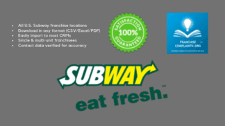 Subway Owners Contact List Database