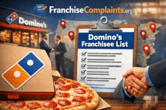 Dominoes Franchisee Contact Mailing List by FranchiseComplaints.org