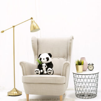 Panda with baby - white black, 50 cm