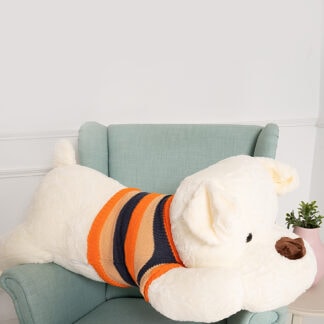 Dog Dexter - white, 120 cm