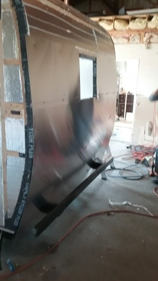 first seam of the build!