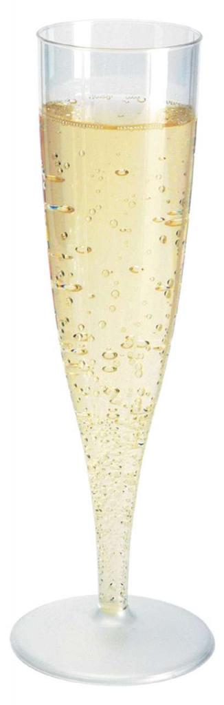 Crystal Clear Plastic Champagne Glass (x100)
