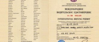 Международные водительские права