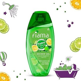 Fiama Happy Naturals Body Wash Shower Gel, 250ml, Yuzu and Bergamot, Body Wash for Women & Men, 97% Natural Origin Content, Safe on Sensitive Skin Bodywash - Image 5