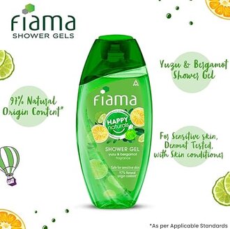 Fiama Happy Naturals Body Wash Shower Gel, 250ml, Yuzu and Bergamot, Body Wash for Women & Men, 97% Natural Origin Content, Safe on Sensitive Skin Bodywash - Image 4
