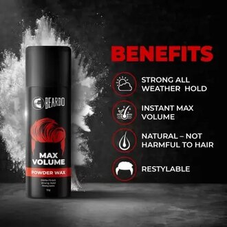 BEARDO Max Volume Powder Wax 10 gm | Strong Hold | Hair Styling Wax Hair Wax  (10 g) - Image 7