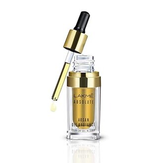 LAKMÉ Absolute Argan Oil Radiance Overnight Oil-in-Face Serum With Moroccan Argan Oil, Nourishes And Brightens Skin, Lightweight, Non Greasy, 15 ml, (24004)
